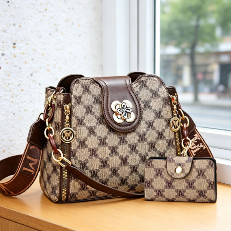 Vintage Fashion Women - vintage letter printed shoulder bag, fashionable