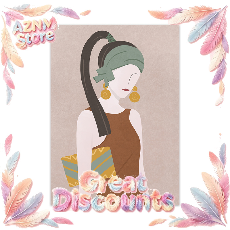 Vintage Fashion Art - 2026 Nordic Abstract Fashion Girl Wall