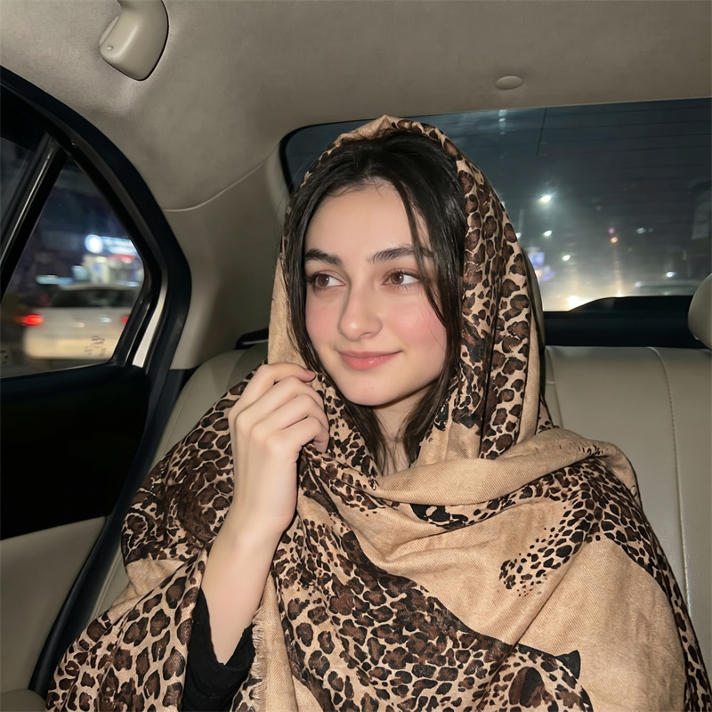 Vintage Leopard Print Hijab an - đánh giá và giá Vintage Fashion Women