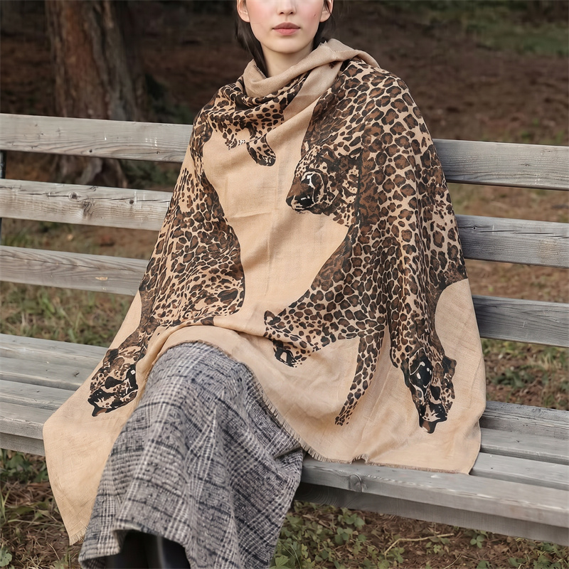 Vintage Leopard Print Hijab an - đánh giá và giá Vintage Fashion Women
