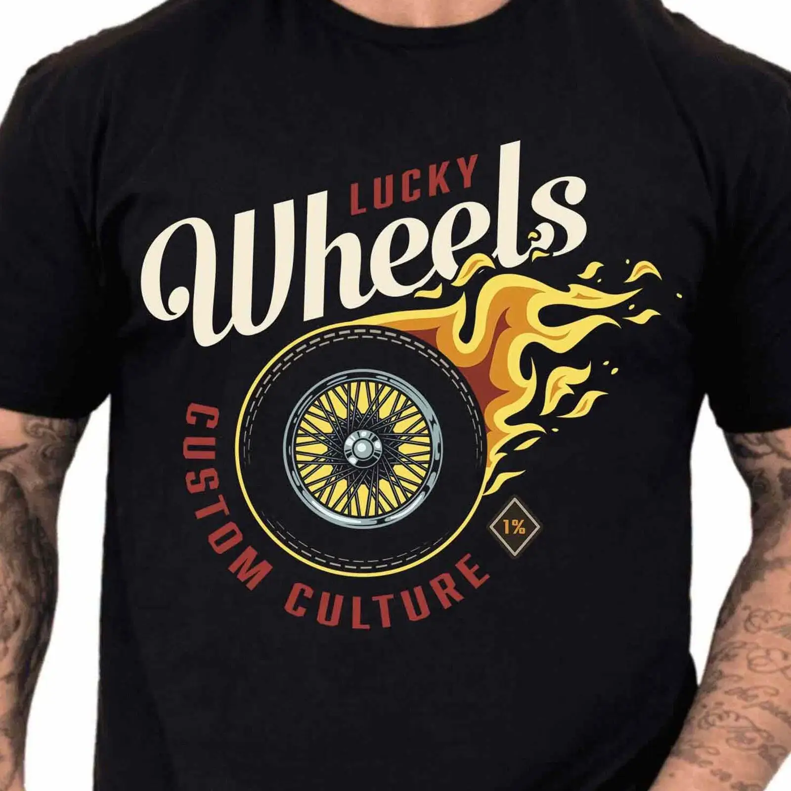 Lucky Wheels Custom T Shirt Fl - đánh giá và giá Vintage Fashion Wheel