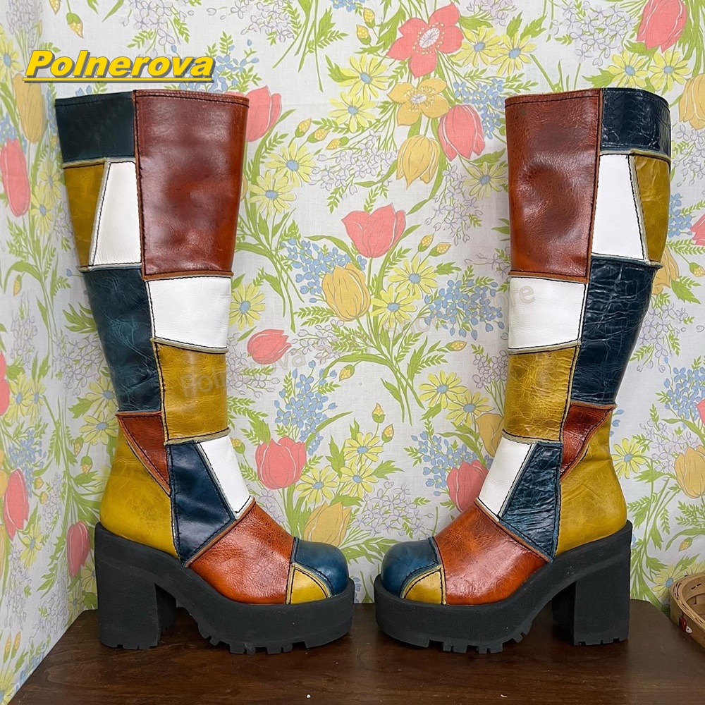 Women Retro Patchwork Leather  - đánh giá và giá Vintage Fashion Streetwear