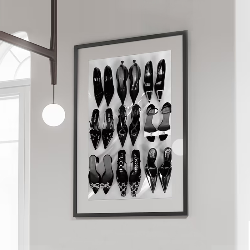 Black White Luxury High Heels  - đánh giá và giá Vintage Vogue Fashion Poster