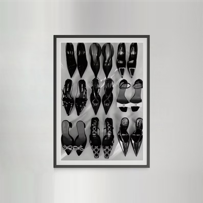 Black White Luxury High Heels  - đánh giá và giá Vintage Vogue Fashion Poster