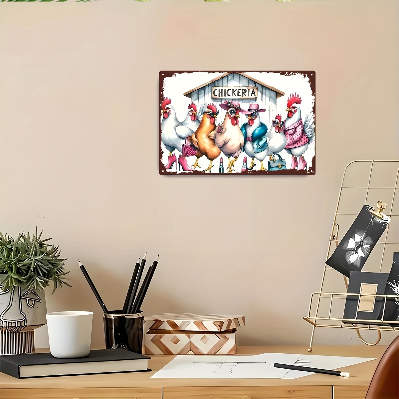 1pc Vintage Iron Metal Wall Ar - đánh giá và giá Vintage Fashion Art