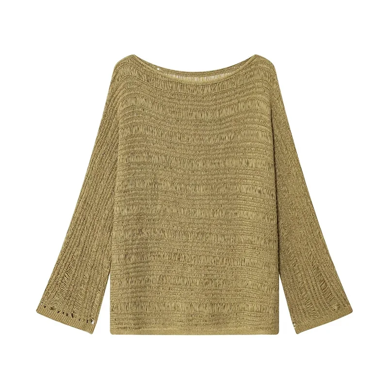 Vintage Boat Neck Knit Sweater - đánh giá và giá Vintage Fashion Women
