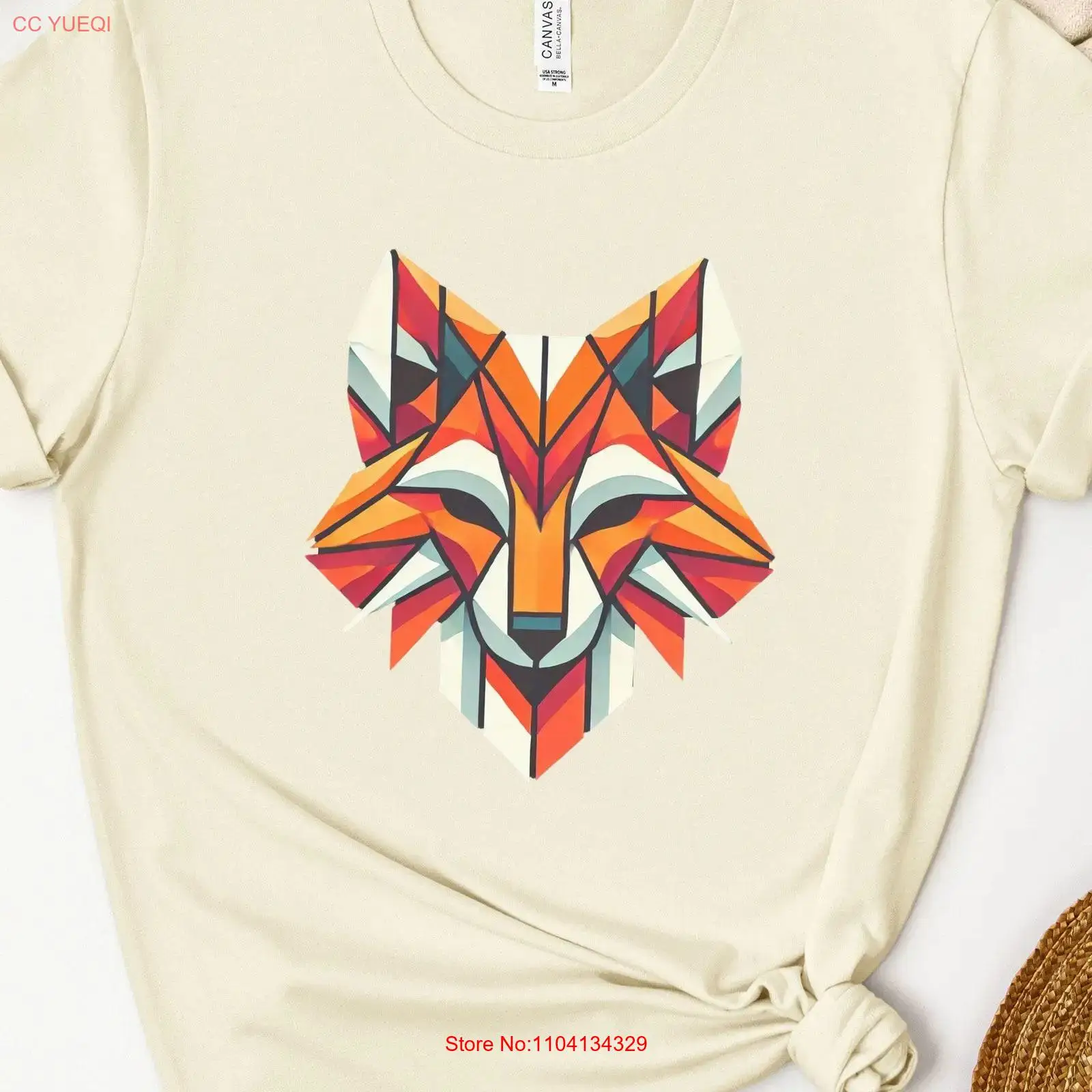 Geometric Unique Art Fox T Shi - đánh giá và giá Vintage Fashion Art