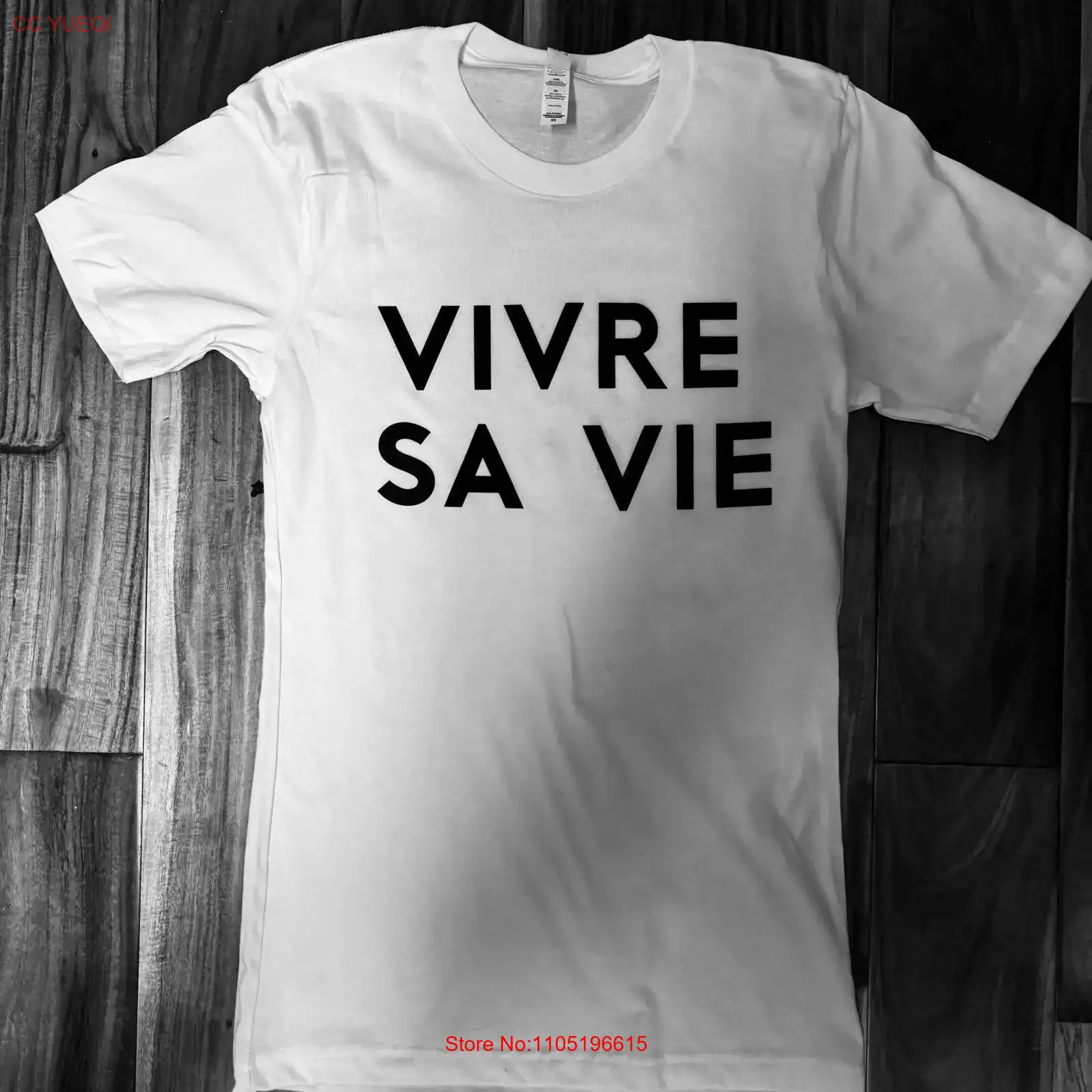 Live your Life French T Shirt  - đánh giá và giá French Vintage Fashion