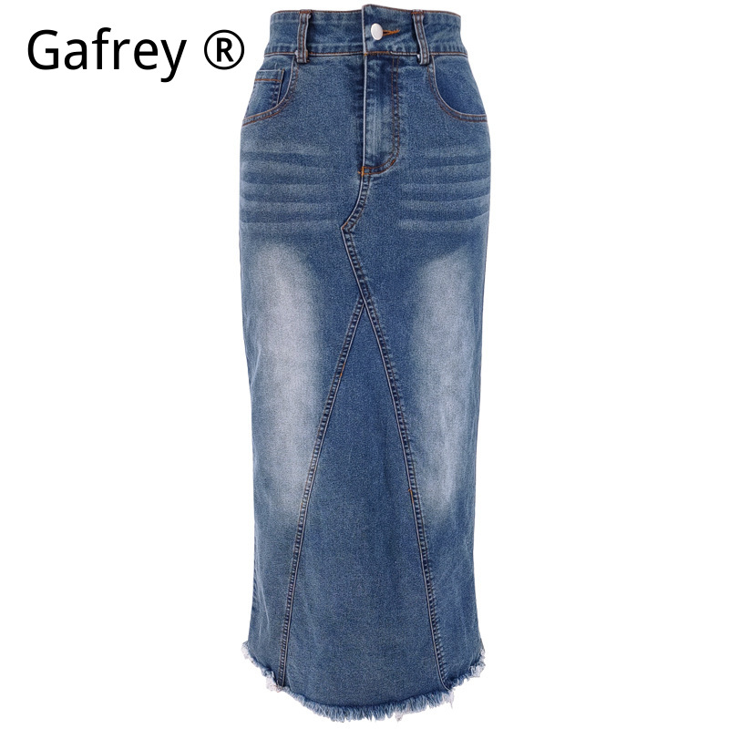 Women Denim Midi Skirt High Wa - đánh giá và giá Vintage Fashion Streetwear