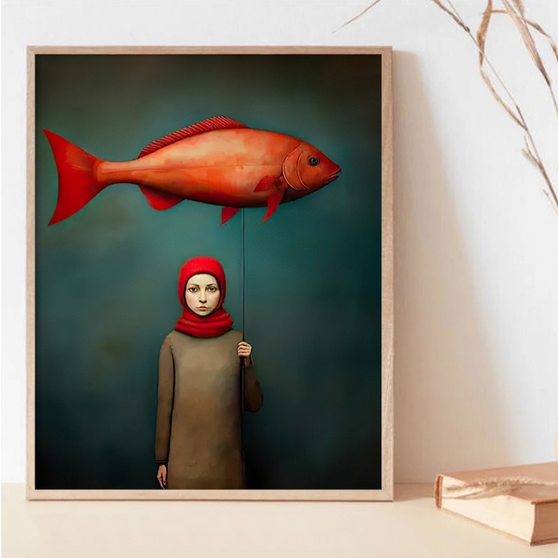 Fashion Fish Canvas Painting P - đánh giá và giá Vintage Vogue Fashion Poster