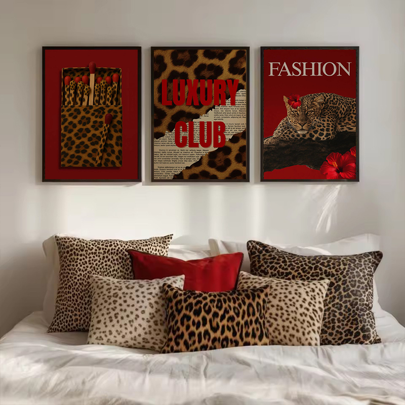 Fashion Leopard Matchbox Wall  - đánh giá và giá Vintage Vogue Fashion Poster