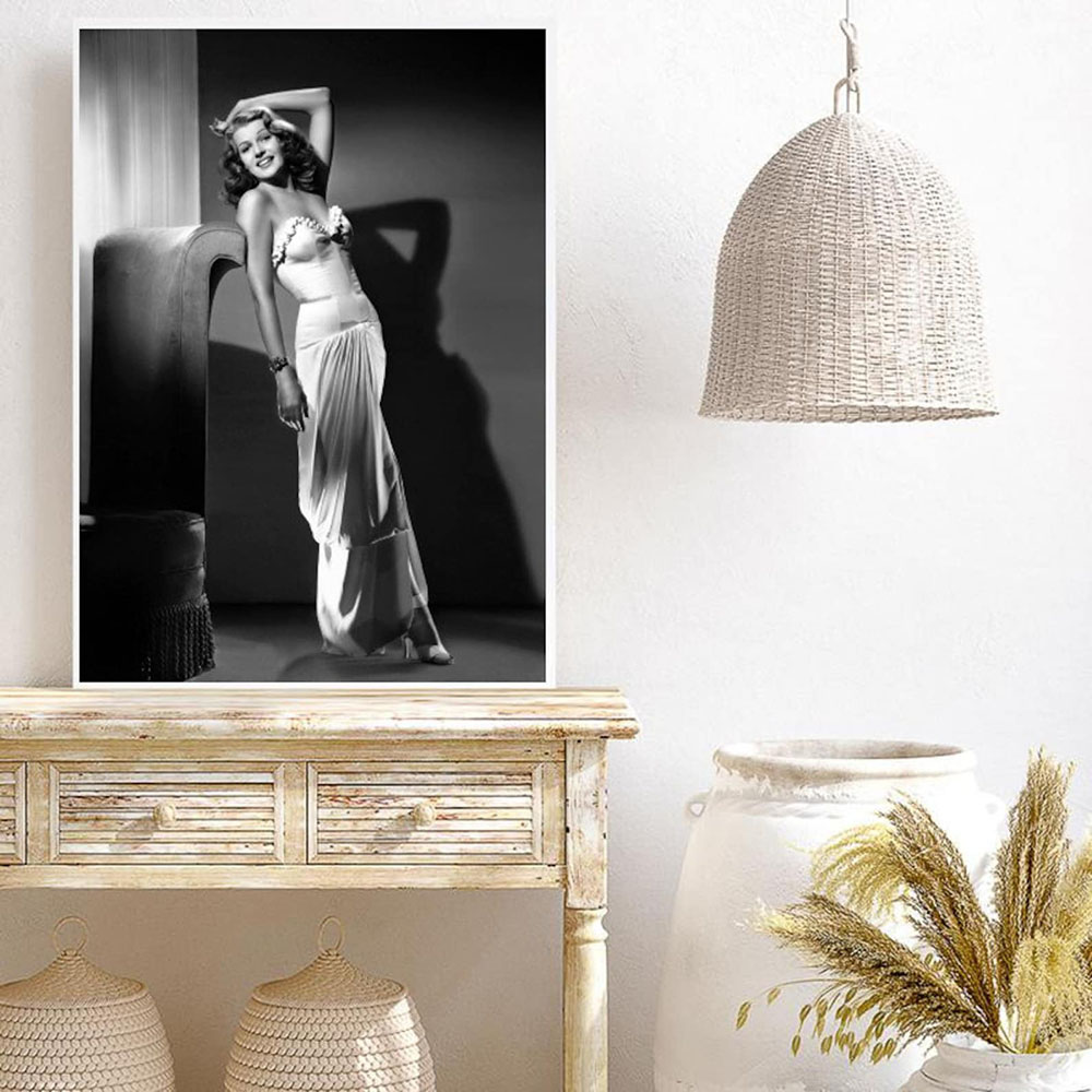 Rita Hayworth Poster,Black and - đánh giá và giá Vintage Vogue Fashion Poster