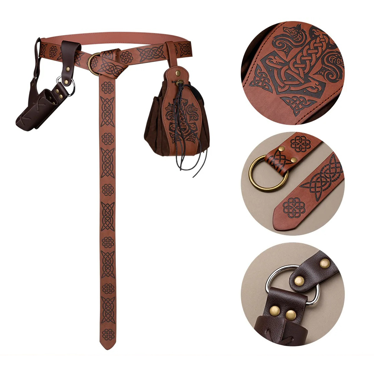 Medieval Leather Belt Set Pu L - đánh giá và giá Vintage Fashion Faire
